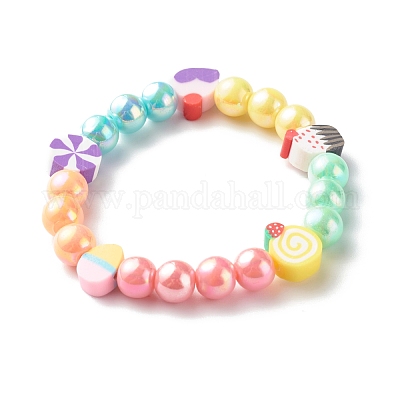 Wholesale Opaque Acrylic Beads Stretch Bracelet Sets for Kids 