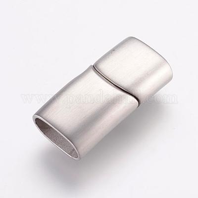 Wholesale Rectangle 304 Stainless Steel Magnetic Clasps with Glue-in Ends 