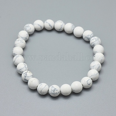 Bracelets extensibles en jaspe turquoise synthétique&nbsp;BJEW-K212-B-009-1