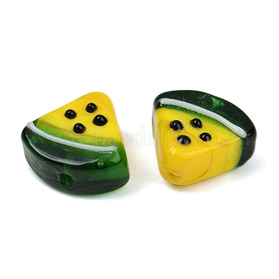Cuentas irregulares hechas a mano hechas con lampwork&nbsp;LAMP-S070-01B-1