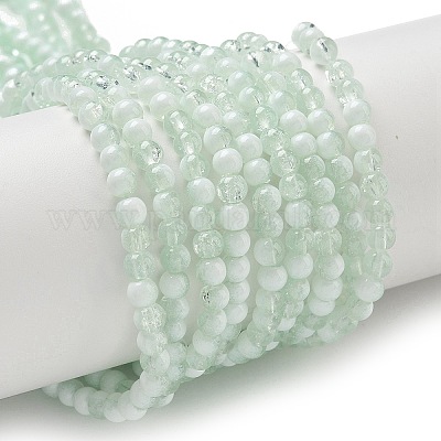 Chapelets de perles en verre craquelé&nbsp;GLAA-U001-4mm-01-1