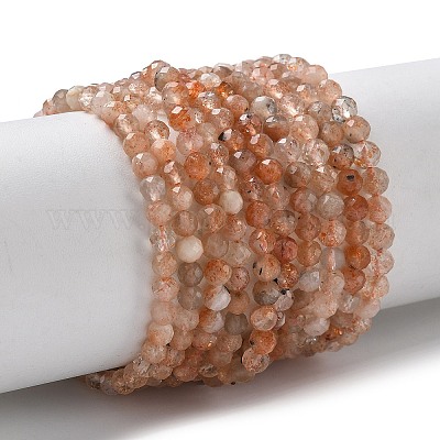 Natürliche sunstone Perlen Stränge&nbsp;G-L651-C05-4mm-1