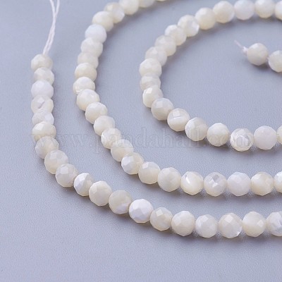 Chapelets de perles de coquillage&nbsp;G-F619-27-3mm-1