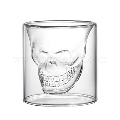 Double Wall Skull Glasses, Skull Drinking Glasses