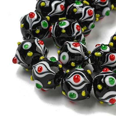 Chapelets de perles vernissées manuelles&nbsp;LAMP-N025-05F-1