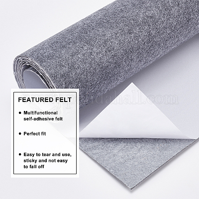 BENECREAT 19.7FTx5.5 Felt Fabric Craft Felt Fabric Roll Dark Gray Nonwoven  Felt Roll for DIY Craft Patchwork Sewing, 3mm Thick