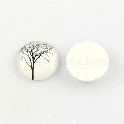 Glas cabochons&nbsp;X-GGLA-Q041-25mm-DM-1