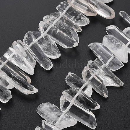 Chapelets de perles en cristal de quartz naturel G-R435-09F-1