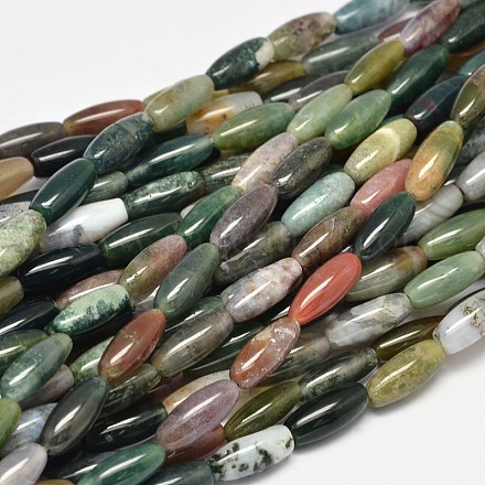 Rice Natural Indian Agate Bead Strands G-M258-02-1