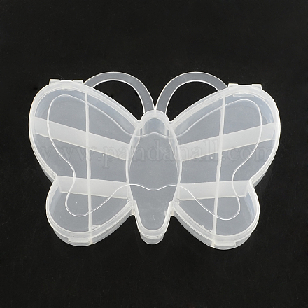 Recipientes de almacenamiento de abalorios de plástico de la mariposa CON-Q023-14-1