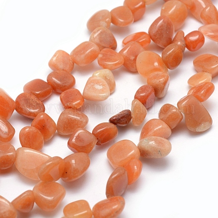 Chapelets de perles en aventurine rouge naturelle G-K220-27-1