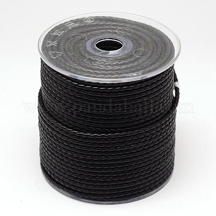 Eco-Friendly Braided Leather Cord WL-E016-3mm-07-1