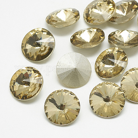 Cabujones de cristal con rhinestone RGLA-T086-12mm-04-1