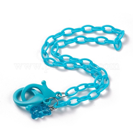 Collares personalizados de cadena de cable de plástico abs NJEW-JN03220-07-1