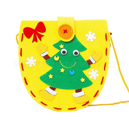 Наборы рождественских сумок из нетканого материала своими руками DIY-Q031-01E-1
