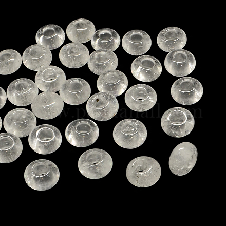 Natural Quartz Crystal European Large Hole Beads X-G-Q442-22-1