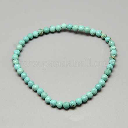 Dyed Synthetic Turquoise Beaded Stretch Bracelets BJEW-Q689-47-1