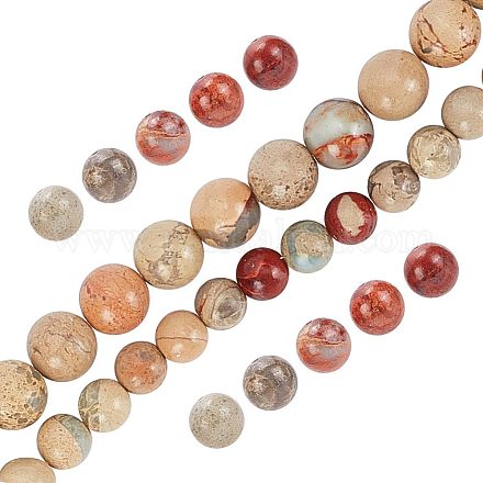 Arricraft 2 brins 2 styles brins de perles de jaspe aqua terra naturel G-AR0005-37-1