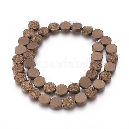 Electroplated Non-magnetic Synthetic Hematite Beads Strands G-P392-X01-1