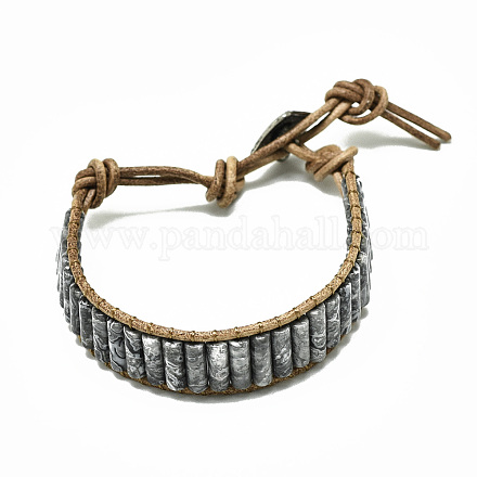 Bracelets en cuir de vachette BJEW-R309-01B-05-1