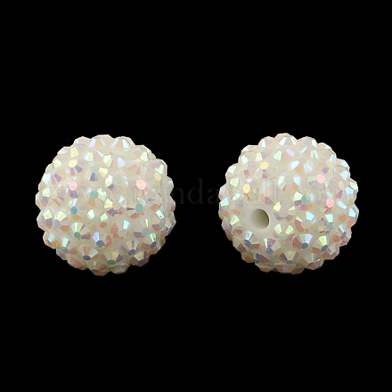 Perles de strass en résine de couleur AB RESI-S315-10x12-16-1