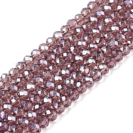 Chapelets de perles en verre électroplaqué EGLA-A044-T2mm-A07-1