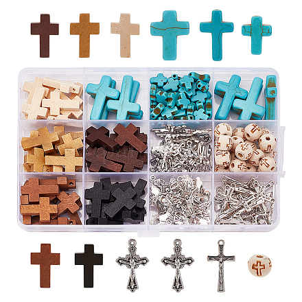 Arricraft 170 шт. наборы для изготовления ювелирных изделий с крестом DIY-AR0003-13-1