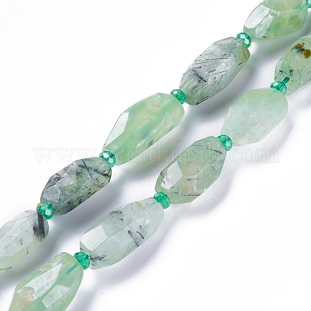 Natural Prehnite Beads Strands G-L492-15-1