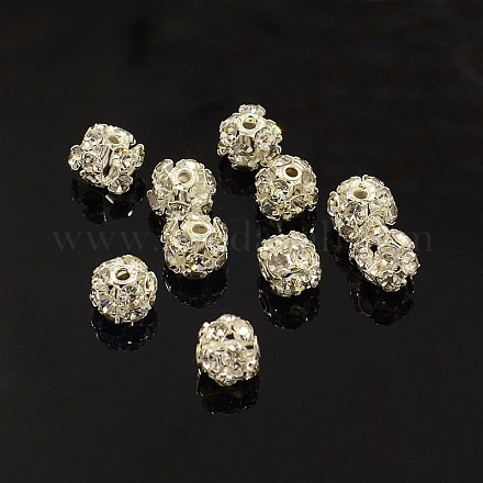 Perline strass in Ottone RB-A019-6mm-01S-1