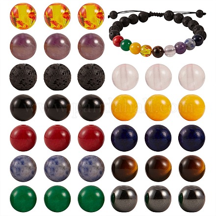 180pcs 12 perles de pierres précieuses naturelles et synthétiques G-SZ0001-73-1
