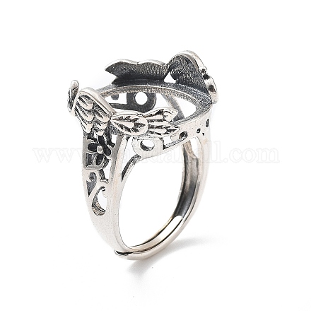 925 componenti dell'anello regolabile in argento sterling&nbsp;STER-C011-04AS-1