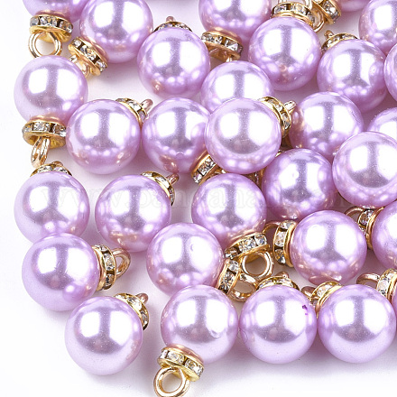 Colgantes de perlas de imitación de plástico abs MACR-T022-03D-1