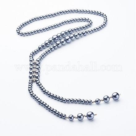 Colliers de perles en verre NJEW-A125-B003-1