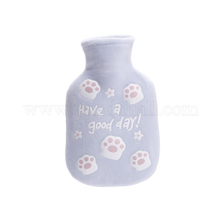 Bottiglie di acqua calda in gomma con stampa zampa di gatto COHT-PW0001-48D-1