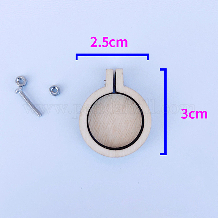 Mini cerchi da ricamo in legno TOOL-PW0003-019A-04-1