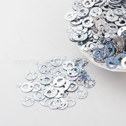 Ornament Accessories Plastic Paillette/Sequins Charms X-PVC-E001-11-LS01-1