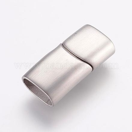 304 Stainless Steel Magnetic Clasps with Glue-in Ends STAS-K145-25P-1