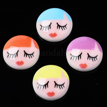 Opaque Resin Cabochons CRES-S308-002-1