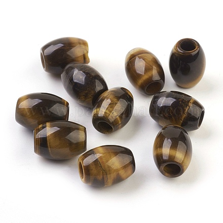 Natürliche Tigerauge europäischen Perlen X-G-F580-A01-1