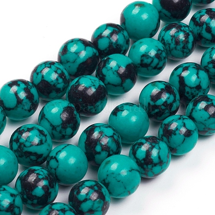 Chapelets de perles en turquoise synthétique TURQ-G832-02-4mm-1