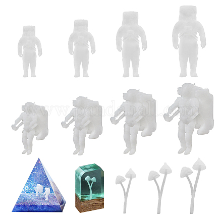 Wholesale OLYCRAFT 11pcs Astronaut & Mushroom Resin Fillers 3D
