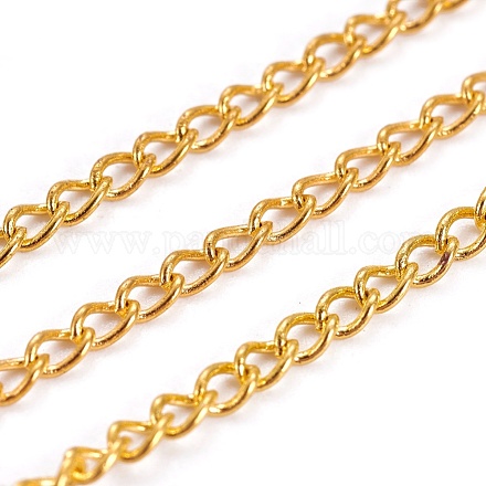 Brass Twisted Chains Curb Chains X-CHC-S107-G-NF-1-1