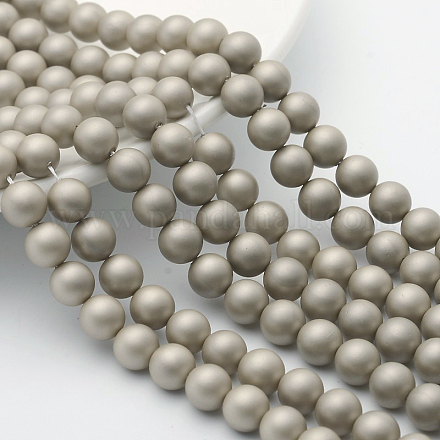 Perlas de concha redonda perlas esmeriladas hebras BSHE-F013-06A-10mm-1