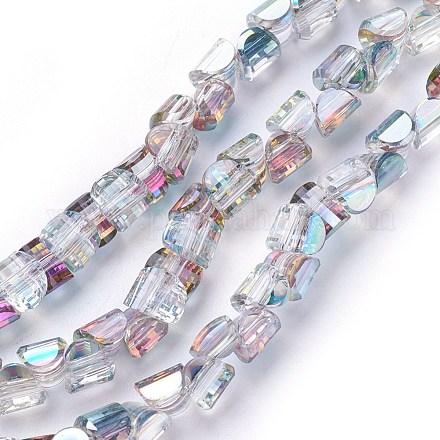 Chapelets de perles en verre électroplaqué EGLA-I010-HP02-1