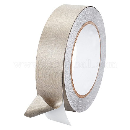 OLYCRAFT 0.8 Inch x 65 Feet Faraday Cloth Tape Double Conductive RF Fabric Tape High Shielding Conductive Tape Sliver Fabric Adhesive Tape Roll for Signal Blocking EMI Shielding Wire Harness Wrap AJEW-WH0043-96A-1