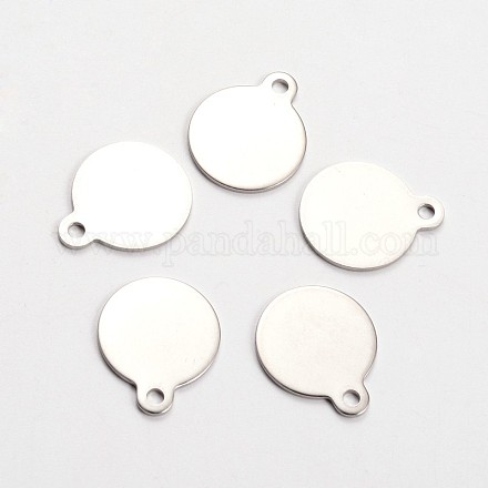 Stainless Steel Stamping Blank Tag Pendants STAS-L166-01-1