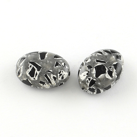Imitation Gemstone Resin Oval Beads CRES-S283-13x18-01-1