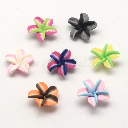 Perles de fleur 3D en pâte polymère manuelles X-CLAY-Q199-M02-1
