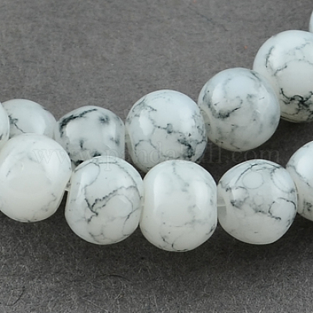 Chapelets de perles en verre peint GLAD-S075-10mm-65-1