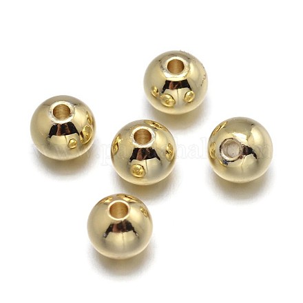Perline in ottone KK-F0317-10mm-01G-NR-1